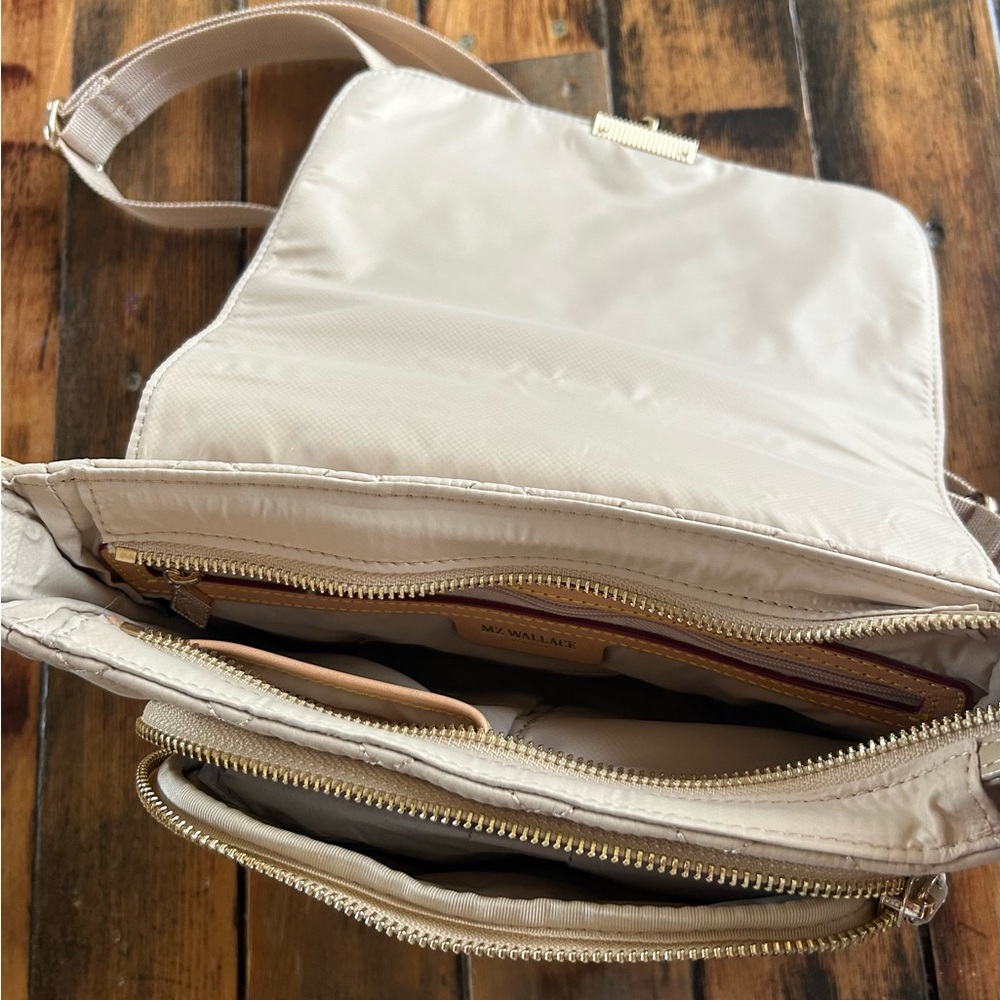 MZ Wallace Quilted Cream Crossbody Shoulder Bag. NWT. - Picture 7 of 11